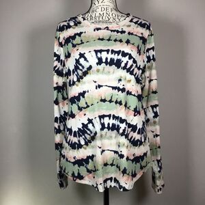 Long sleeve cozy top navy blue pink green white gold soft lagenlook layering XXL